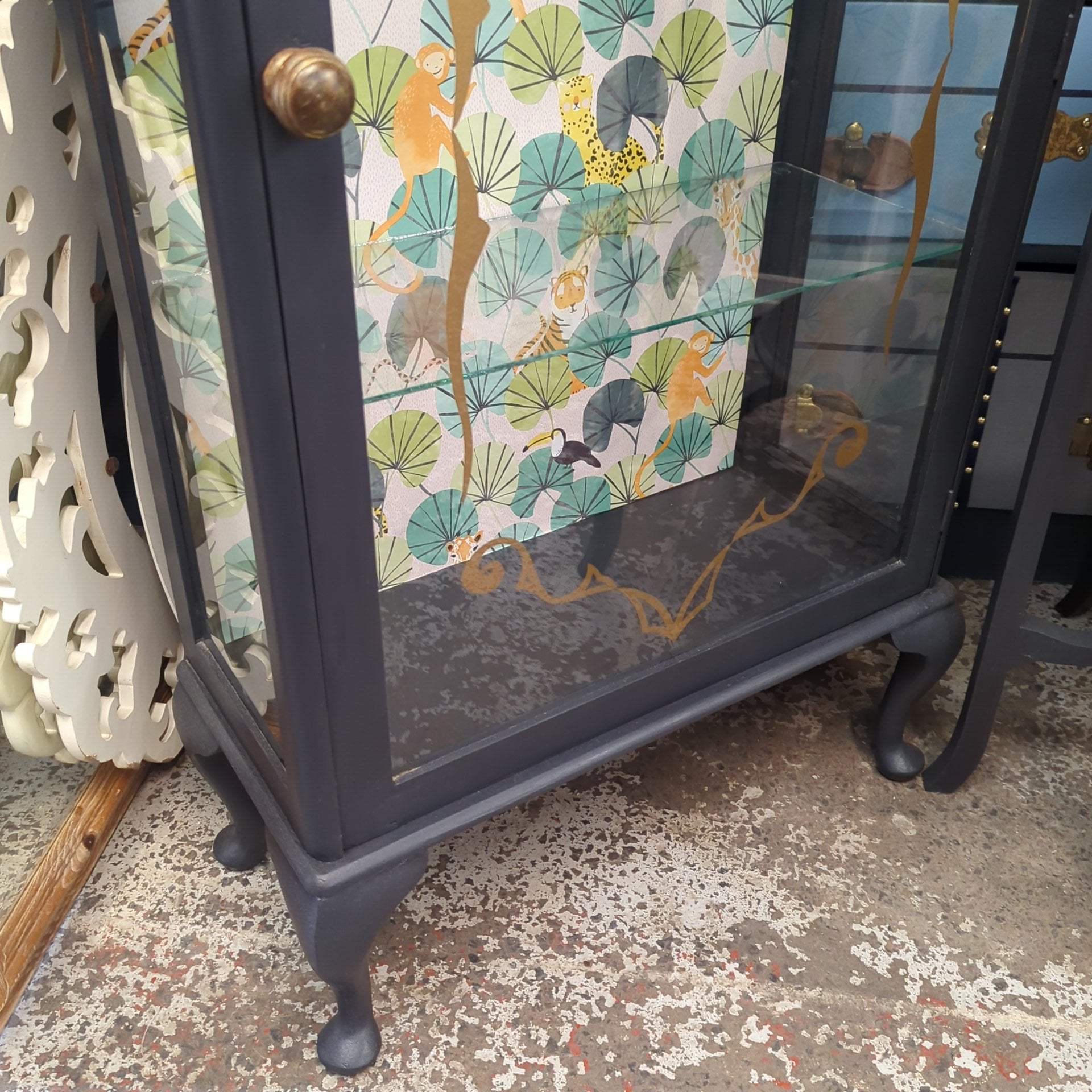 Hand Painted China Cabinet